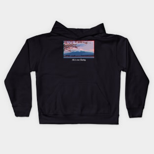 Life is ever fleeting, Japanese Aesthetic Kids Hoodie